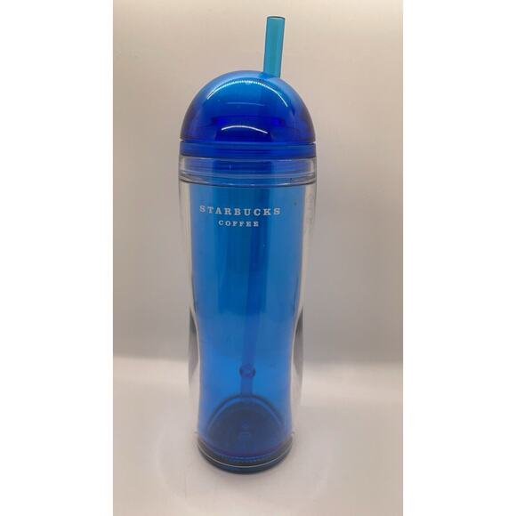 Rare 2007 Starbucks Blue Cold Tumbler 16 oz - Picture 2 of 6